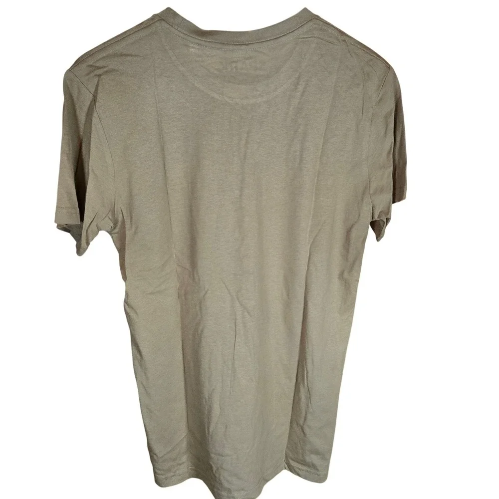 SPARK Mens Tan Graphic T Shirt Size S Short Sleeve Cotton Designed in USA - Picture 3 of 5